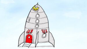 O Sr. Galinha vai até Marte